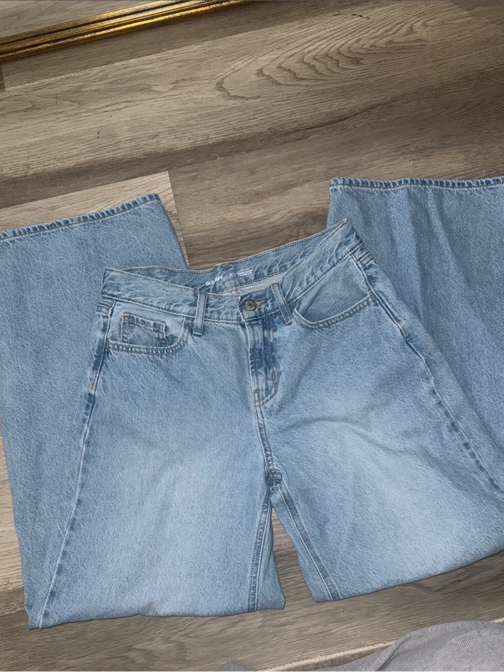 Mid rise wow baggy wide leg light Blue Women's Jeans